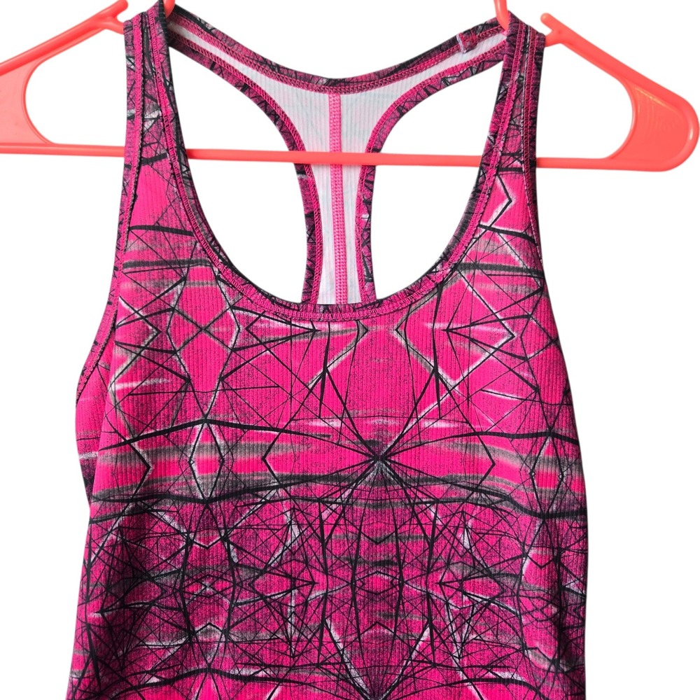 Nike Womens Pink Geometric Graphic Racerback Tank Top 575573-668 Small